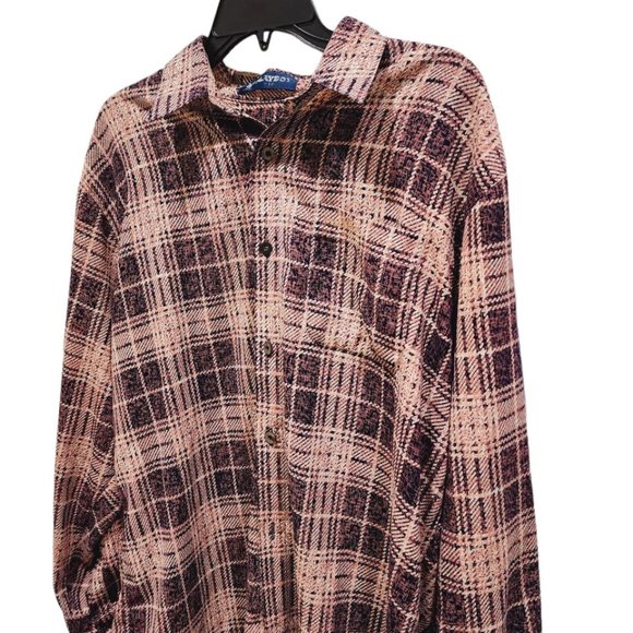 Playboy Shirt Women's Size 10 Plaid Amazingly Soft Boyfriend Fit Button Up - Picture 5 of 16